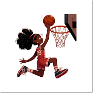 Female basketball player Posters and Art